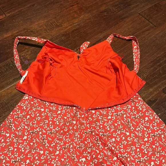 Orange Floral Dress - Picture 9 of 10